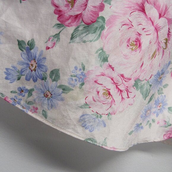 Vtg 90's DENTELLE Pink Floral Shiny Satin Mini Slip Dress Chemise sz Small USA - Picture 3 of 4
